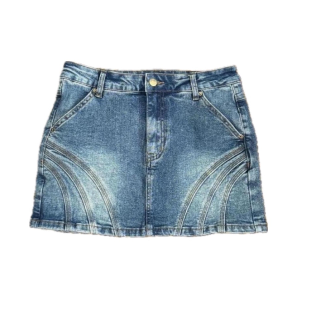 Y2K Denim Mini Skirt (S)